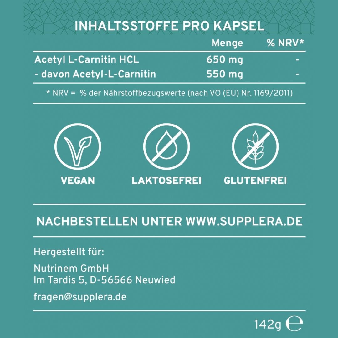 Acetyl-L-Carnitin Kapseln - Supplera.de