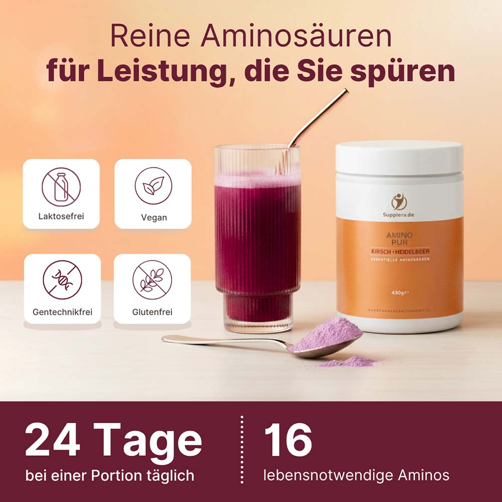 AminoPur Kirsch-Heidelbeer Supplera Reine Aminosäuren