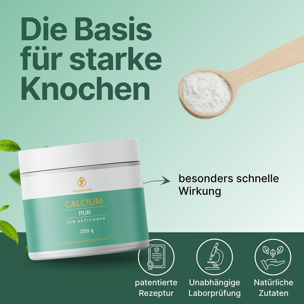 Calcium ist die Basis für starke Knochen mit besonders schneller Wirkung