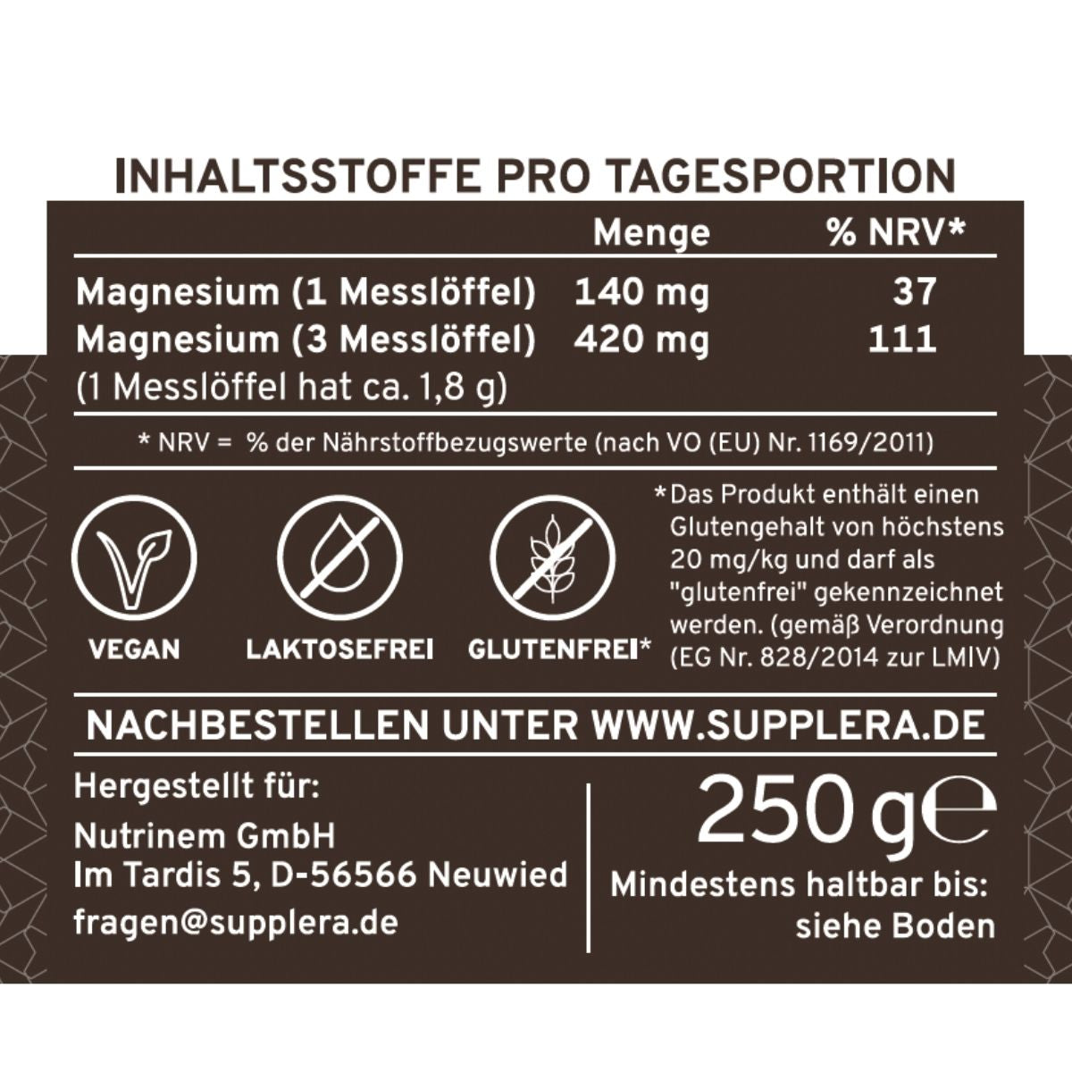 Ionisches Magnesium **Cola-Zitrone** 250g Dose - Supplera.de