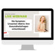 Titelbild des Live-Webinars 'Die Symptom-Ursachen-Matrix' mit Martina Leukert zur Entschlüsselung von Gesundheitsfragen.