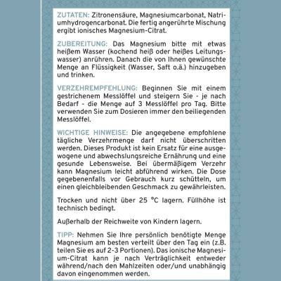Ionisches Magnesium 250g Dose - Supplera.de