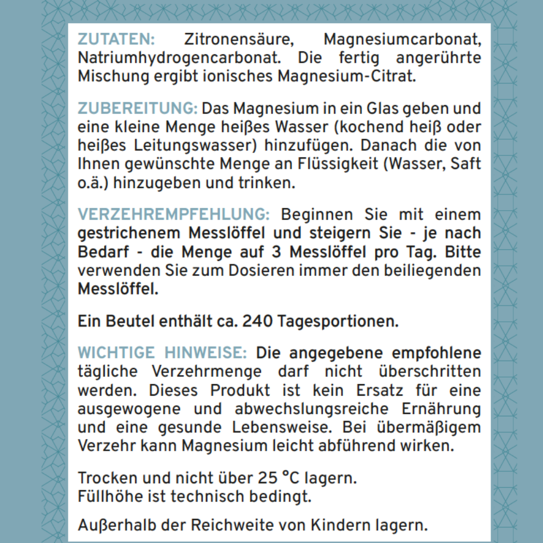 1kg Vorratsdose Magnesium