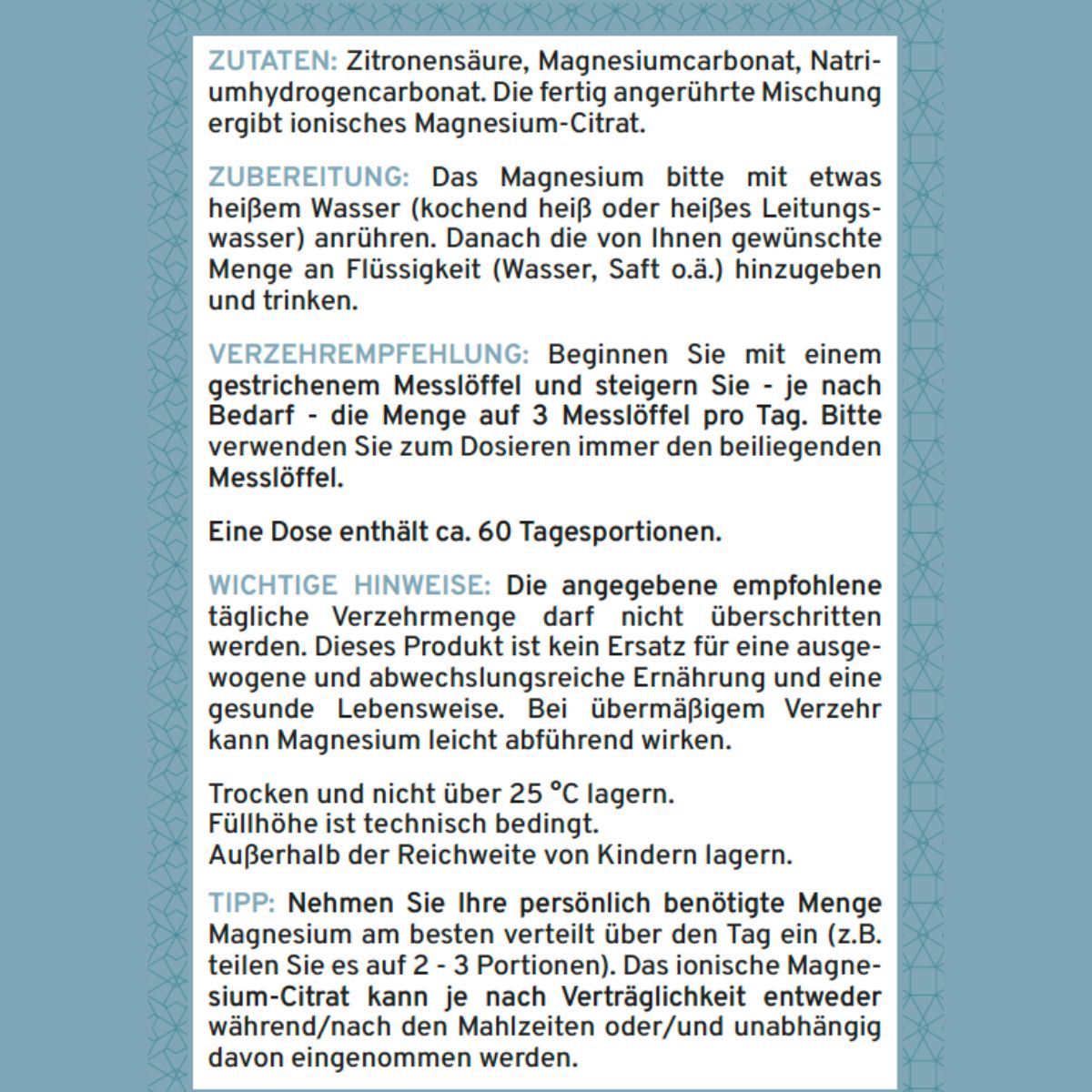 Magnesium 1 kg Beutel - Supplera.de