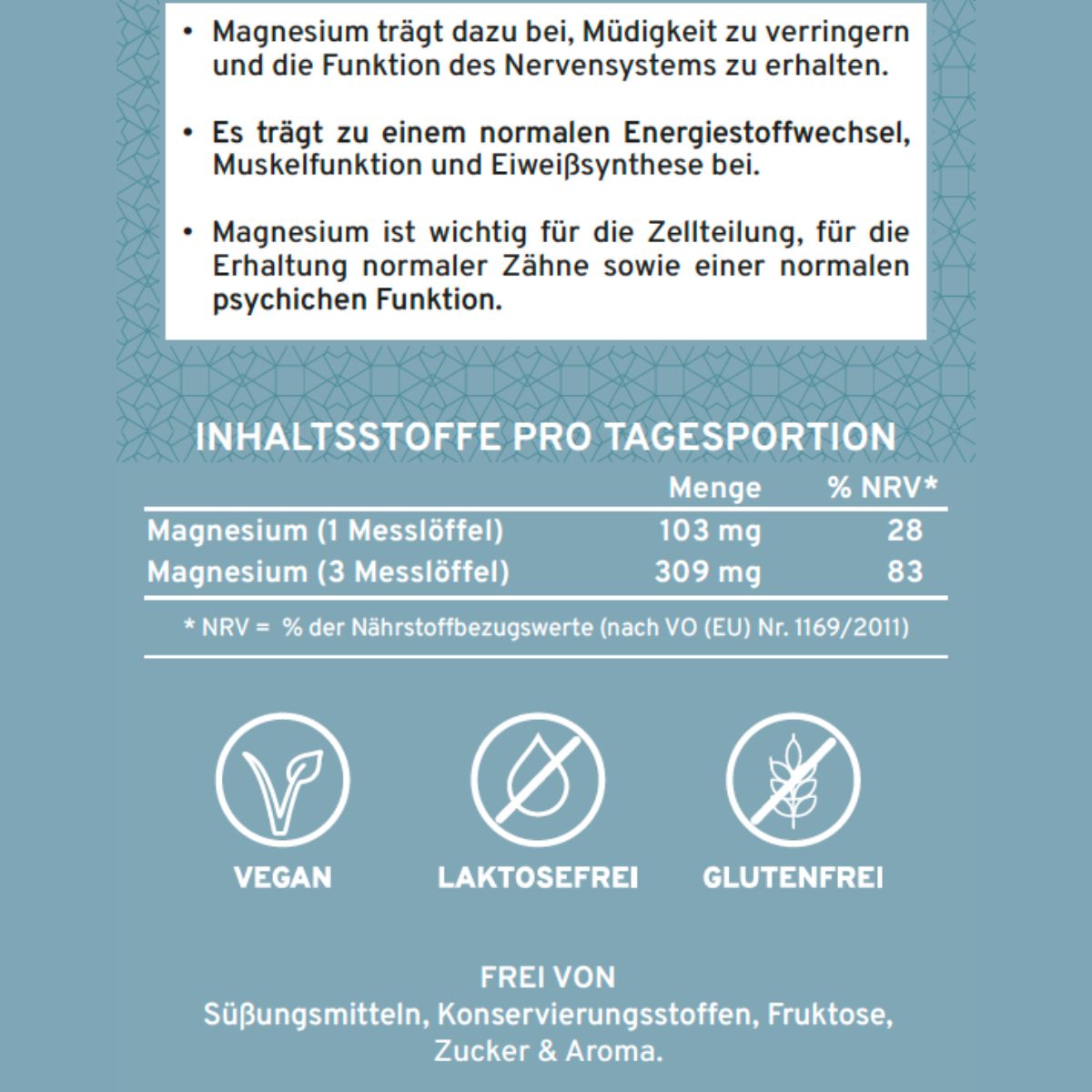 Magnesium 1 kg Beutel - Supplera.de