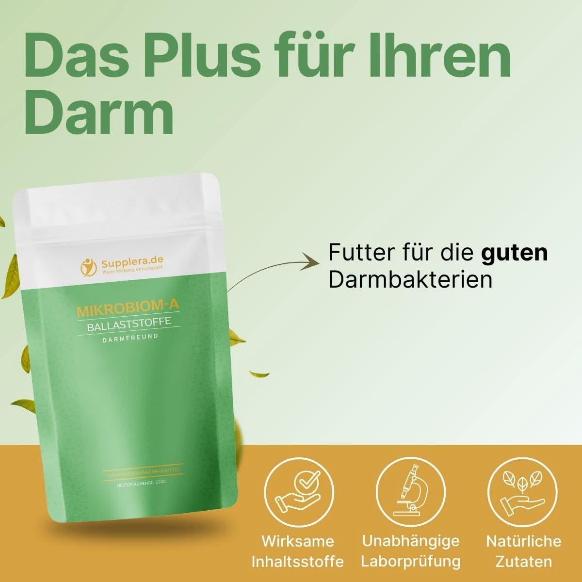Supplera Mikrobiom-A Ballaststoffe Produktbild – Futter für die guten Darmbakterien