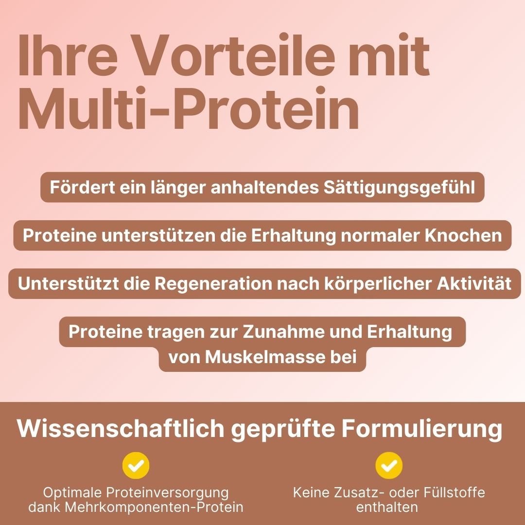 Multi Protein m. Erdbeere-Geschmack 750g Beutel - Supplera.de