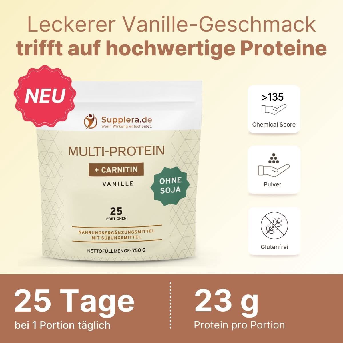 Multi-Protein (ohne Soja) mit Vanille-Geschmack - Supplera.de