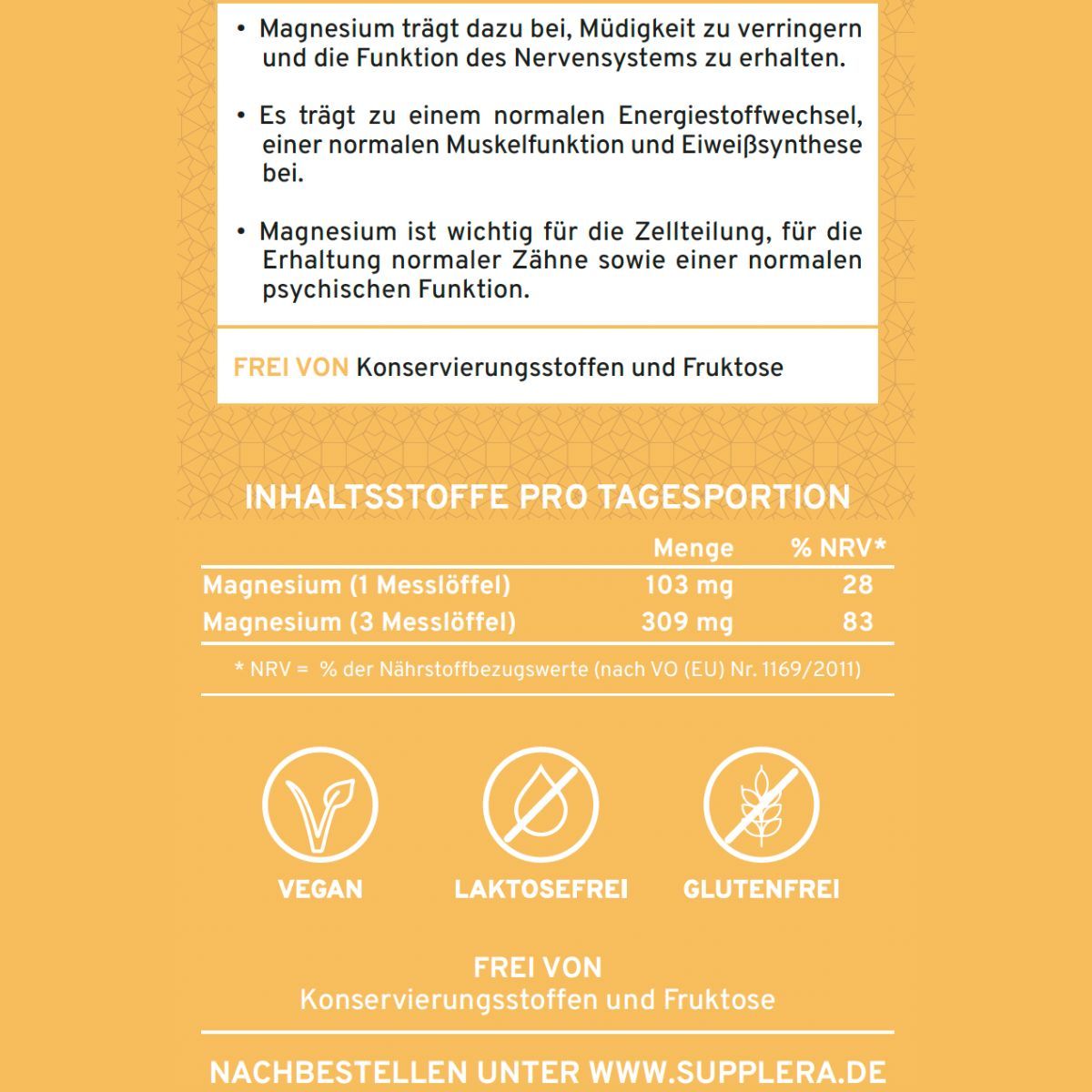 Ionisches Magnesium **Pfirsich-Aprikose** 250g Dose - Supplera.de