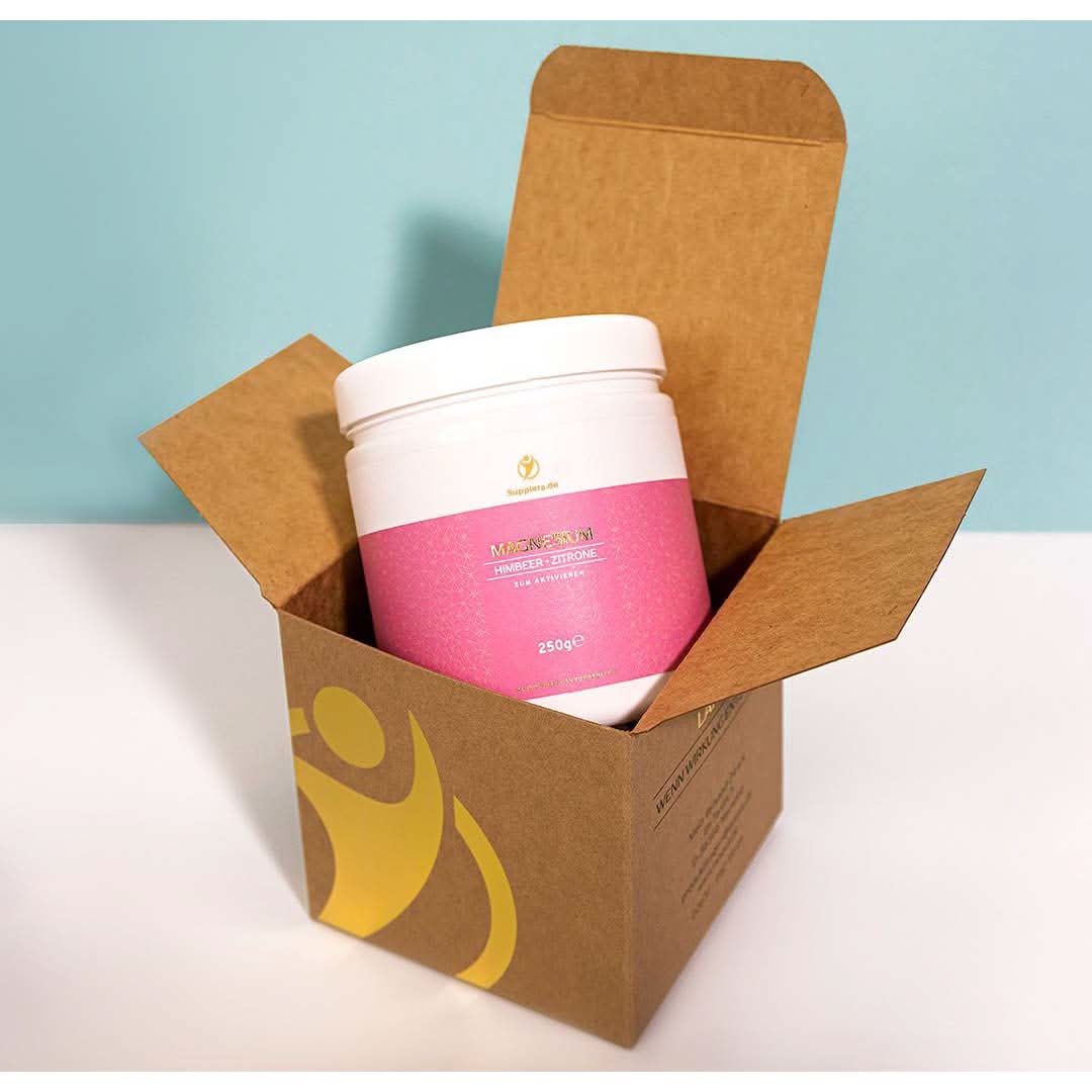 Geschenkset Magnesium Himbeer-Zitrone 250g Dose - Supplera.de