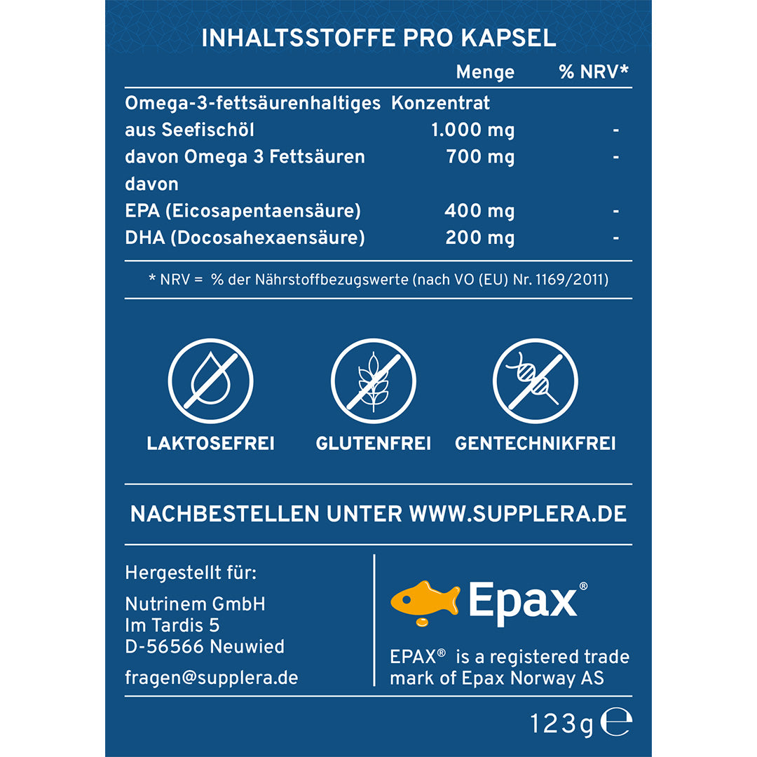 3 x Omega 3 PUR Kapseln + Gratis Mikrobiom A - Supplera.de