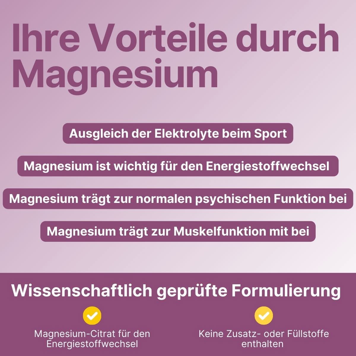 Vorteile und Wirkung von Supplera ionisches Magnesium mit Waldfruchtgeschmack für Muskeln, psychische Funktion und Energiestoffwechsel