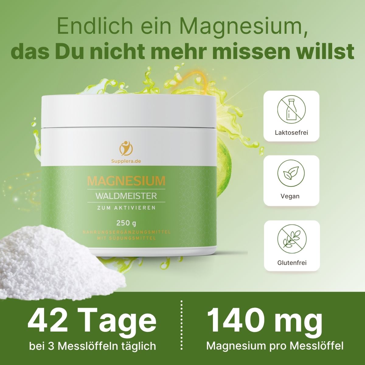 Ionisches Magnesium Waldmeister - Supplera.de