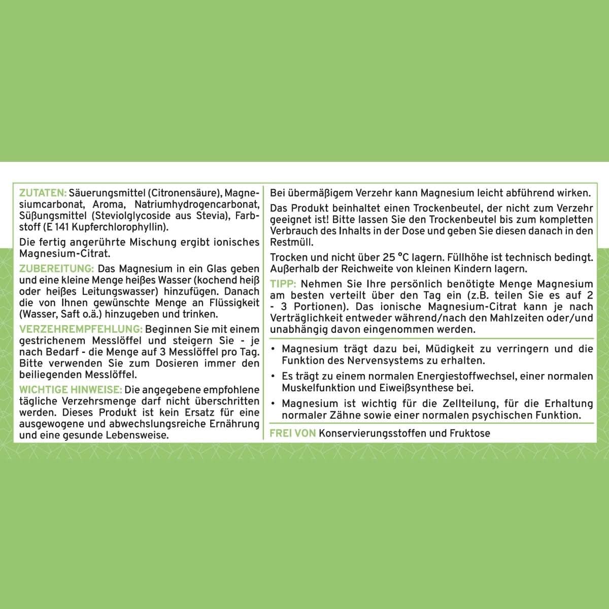 Ionisches Magnesium Waldmeister - Supplera.de
