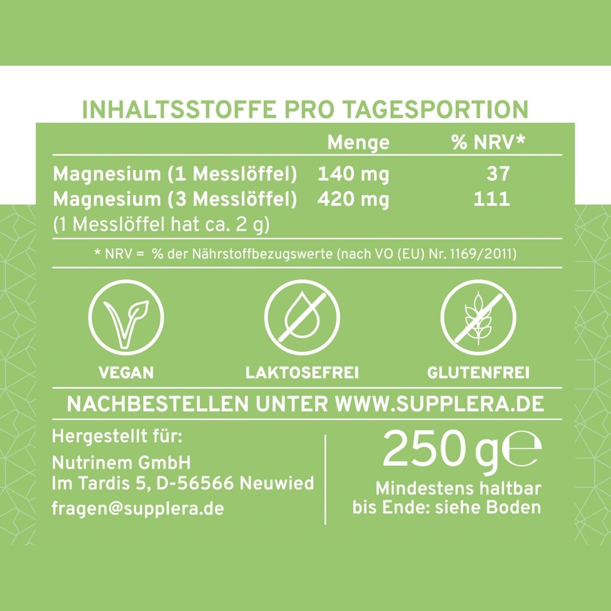 Ionisches Magnesium Waldmeister - Supplera.de