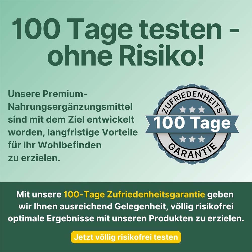 100 Tage Zufriedenheitsgarantie für das Supplera Calcium