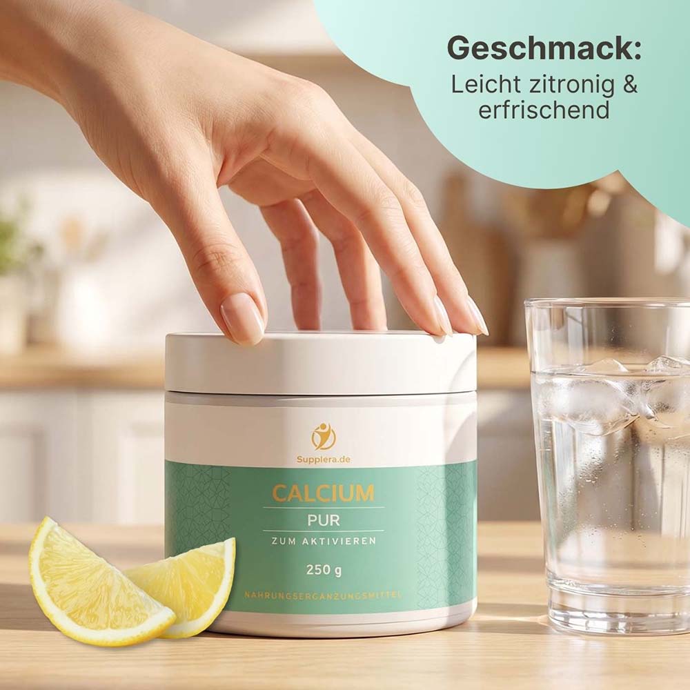 Calcium Dose mit Hinweis zu Geschmack