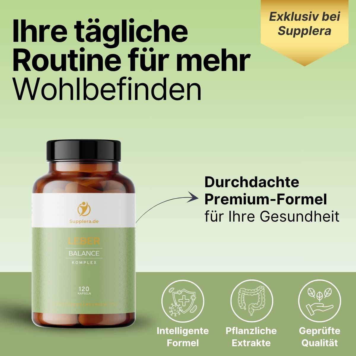 Supplera Leber Balance Komplex Exklusiv bei Supplera für ihr Wohlbefinden