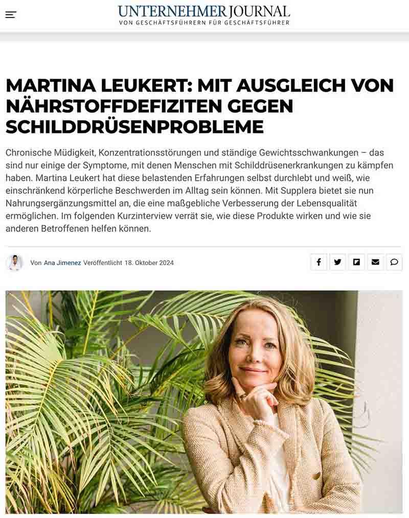 Hier eine Pressemitteilung aus dem Unternehmer Journal