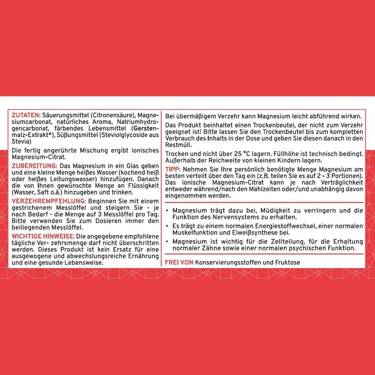 Ionisches Magnesium Pfirsich Punsch - Supplera.de