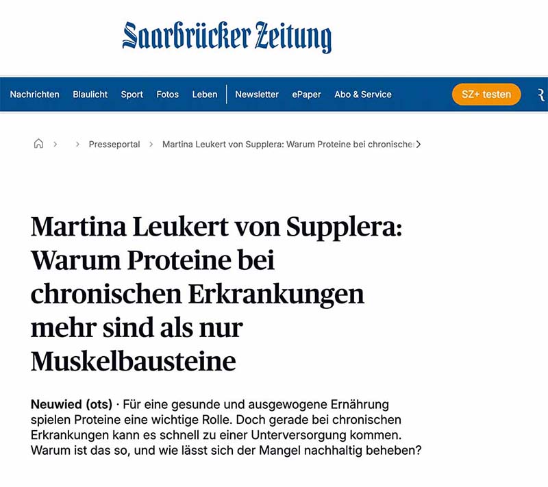Hier eine Pressemitteilung aus der Saarbrücker Zeitung über Supplera.de