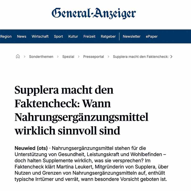 Hier eine Pressemitteilung aus dem General-Anzeiger über Supplera.de