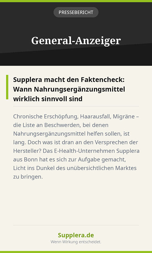 Supplera Pressebericht Faktencheck
