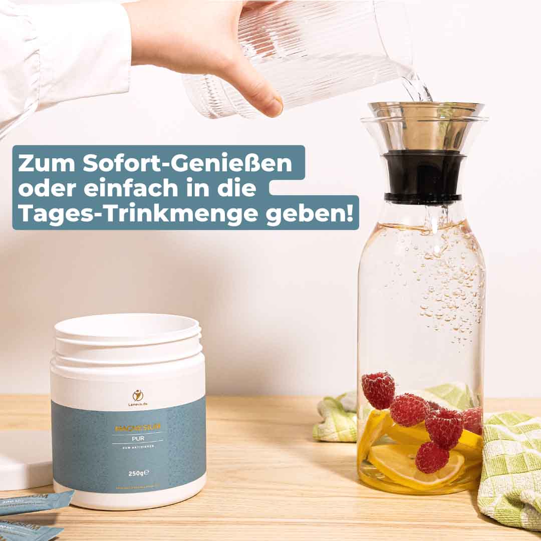 Supplera Magnesium in der Tages-Trinkmenge – 1 kg Vorratsdose zum einfachen Anrühren und Genießen