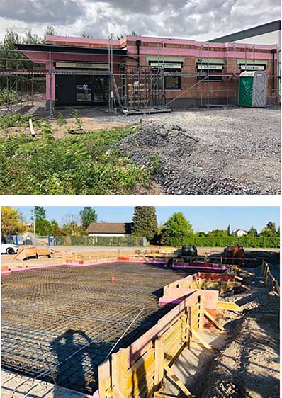 Im Frühjahr 2020 haben wir mit dem Bau des neuen Büros und der angrenzenden Lagerhalle begonnen.