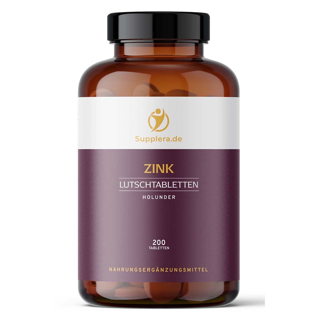 Supplera Zink Lutschtabletten Holundergeschmack zur Stärkung des Immunsystems, Produktbild