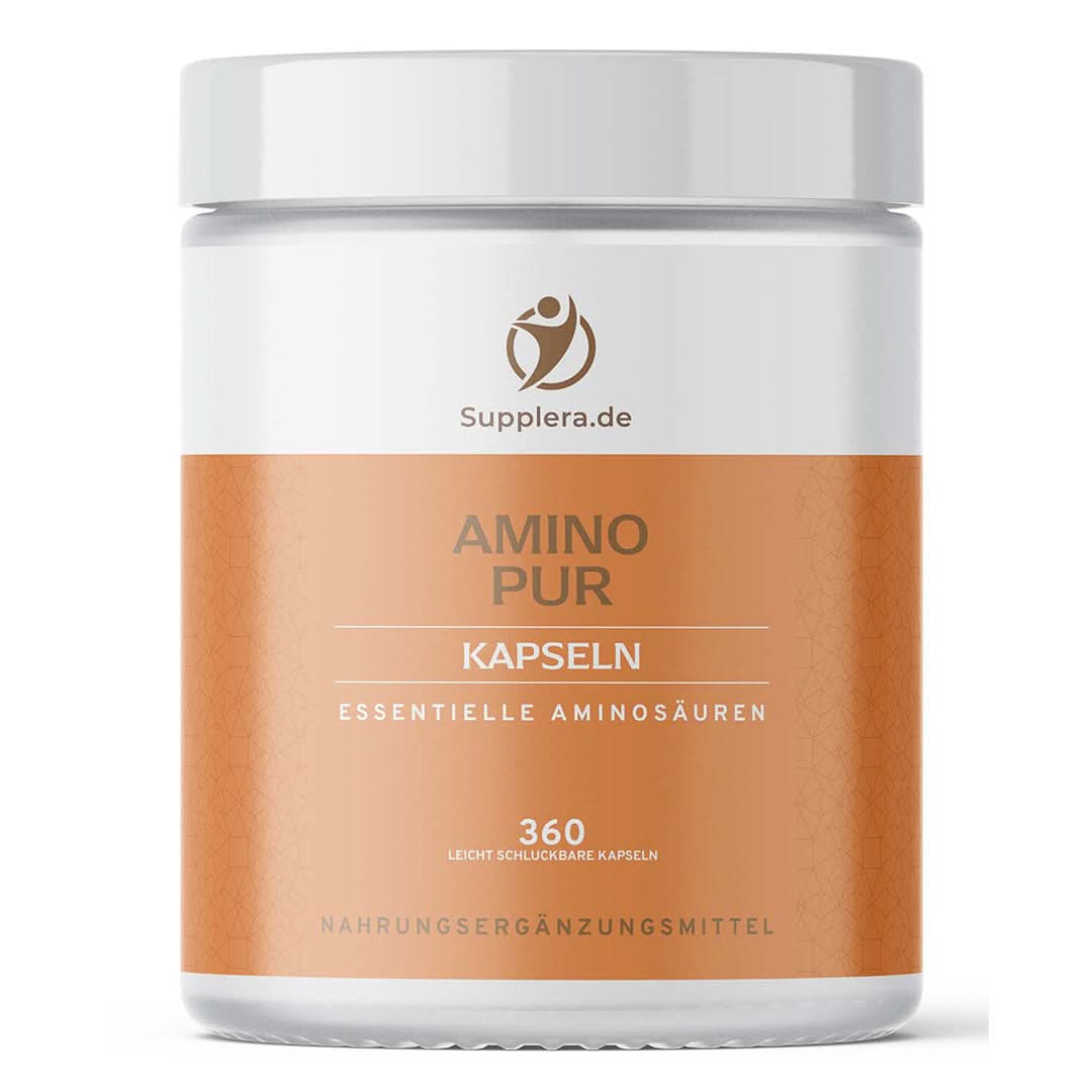 Supplera AminoPur Kapseln, essentielle Aminosäuren für den Muskelaufbau, Produktbild