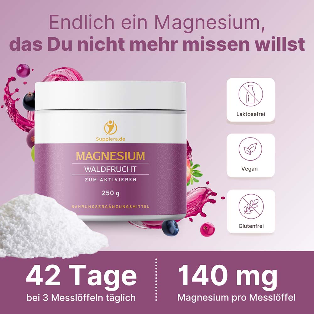 Magnesium Waldfrucht Nährwerte und Reichweite